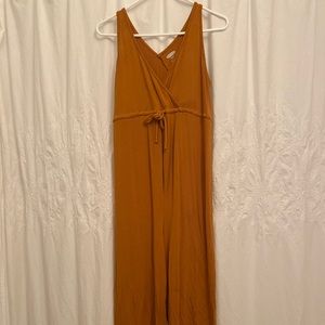 Rust color romper - maternity.